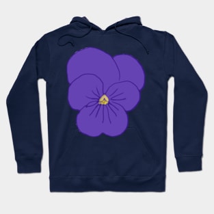 Blue-Violet Viola Sketch Hoodie